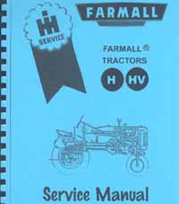 Farmall H & HV Service Manual PRINT - Click Image to Close