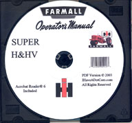 Farmall Super H & HV Owners Manual PDF - Click Image to Close