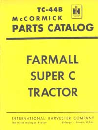 Farmall Super C Parts Manual PRINT - Click Image to Close