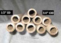 1/2" ID (4 oz) Cardboard Rocket Tubes 5 Pcs