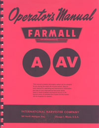 Farmall A & AV Operators Manual PRINT Farmall A & AV Operators Manual PRINT